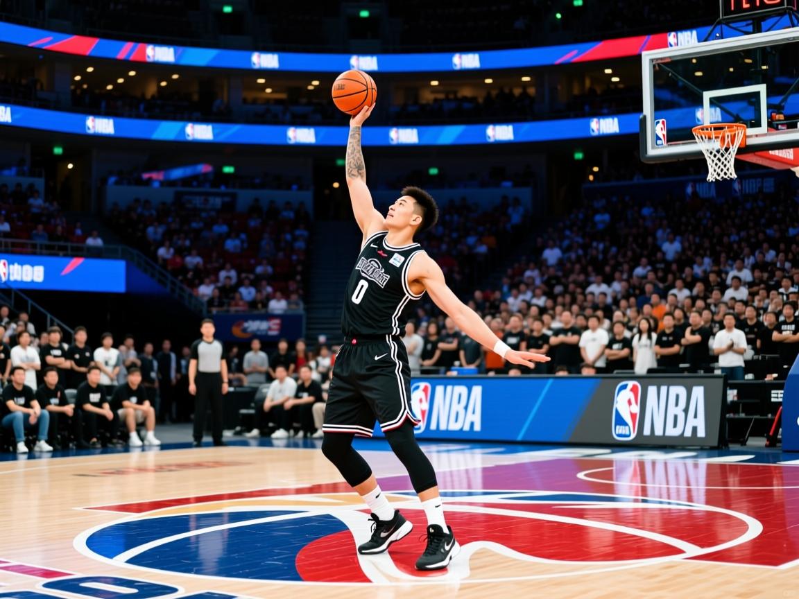 篮球名将花式表演吸引大批球迷