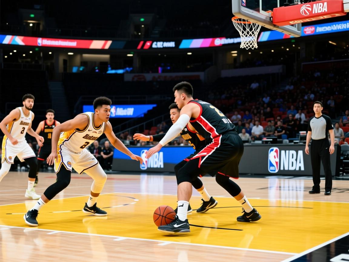 紧张对决球场上,球员们拼尽全力争夺胜利 第3张