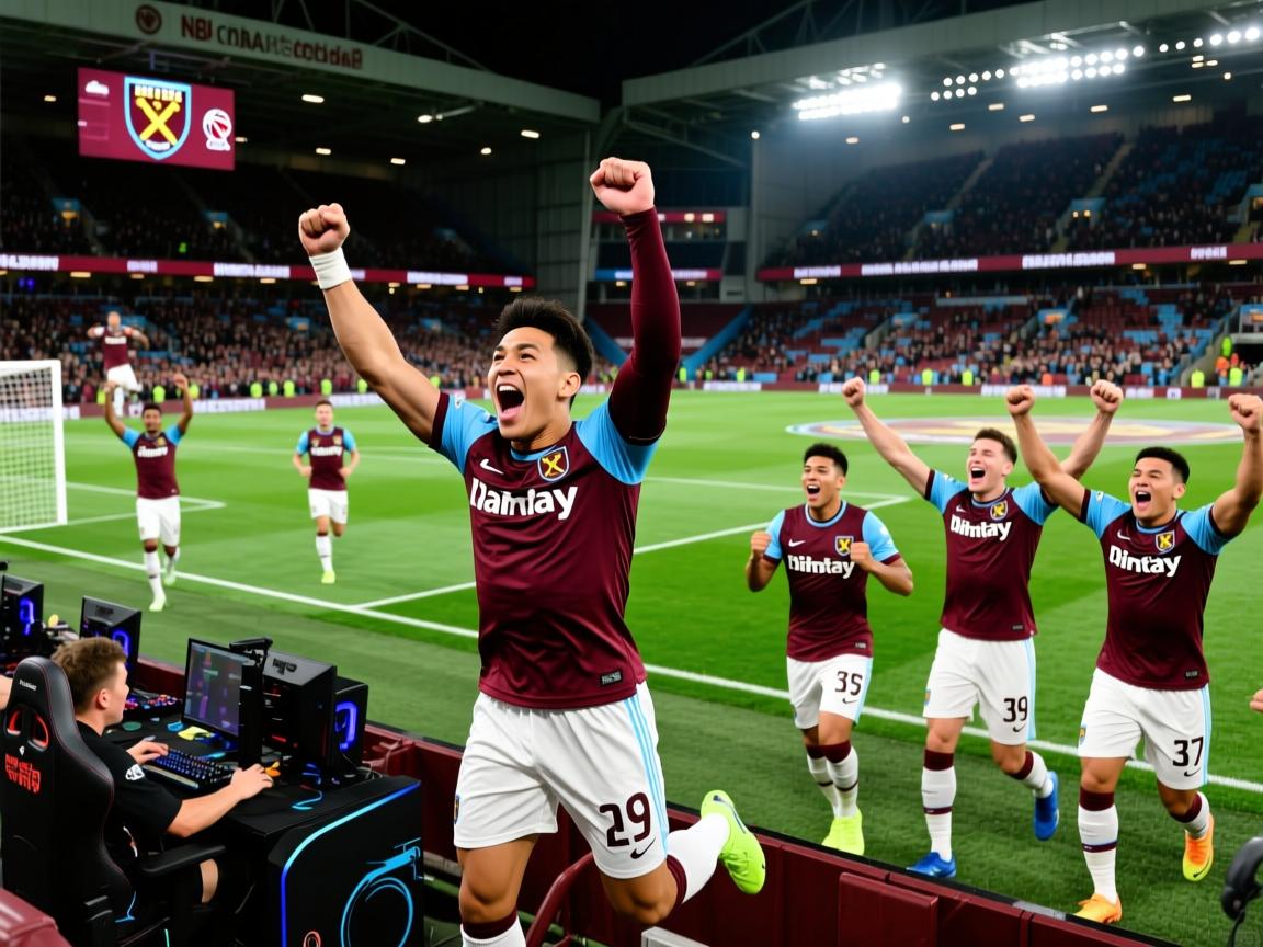 西汉姆联大捷 西汉姆联全面取胜，庆祝胜利  第3张